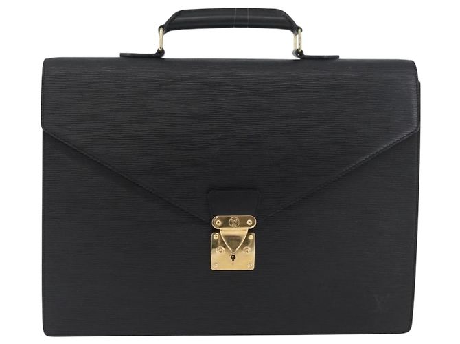 LOUIS VUITTON Maletín Consejero Epi Negro M54422 LV Auth BA11219 - vista 13