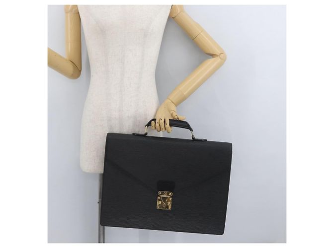 LOUIS VUITTON Maletín Consejero Epi Negro M54422 LV Auth BA11219 - vista 26