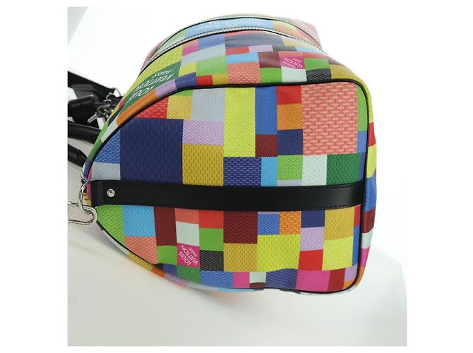 LOUIS VUITTON Keepall Bandouliere 50 Damier Graffiti 3D N50019 Auth LV LNZ783SM Mehrfarben - Ansicht 3