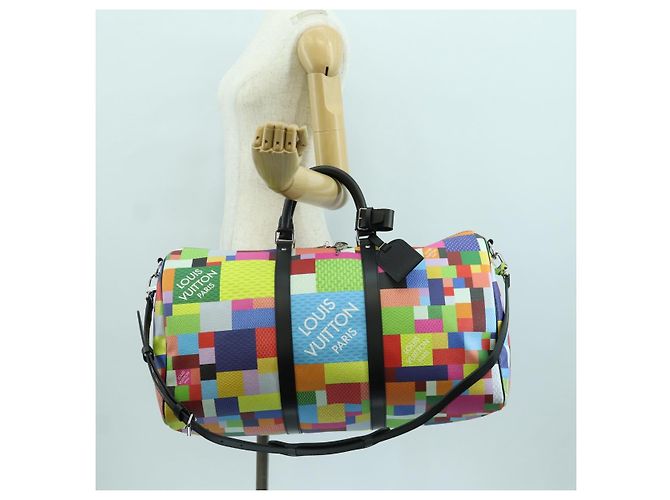 LOUIS VUITTON Keepall Bandouliere 50 Damier Graffiti 3D N50019 Auth LV LNZ783SM Mehrfarben - Ansicht 32