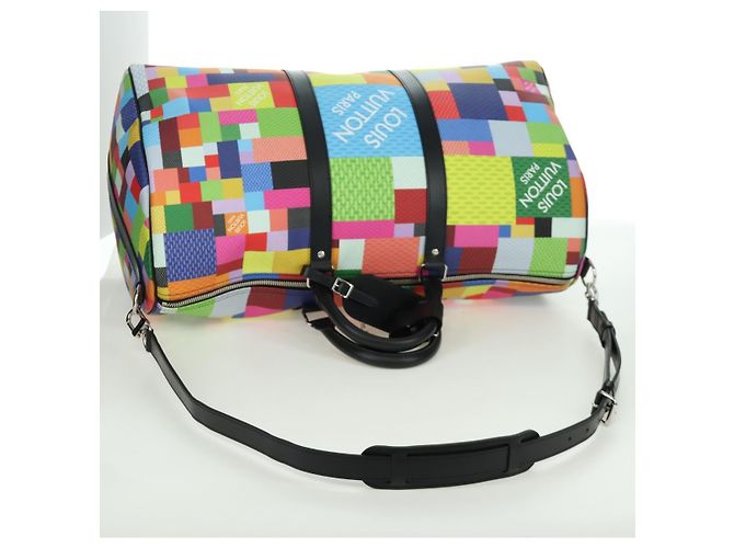 LOUIS VUITTON Keepall Bandouliere 50 Damier Graffiti 3D N50019 Auth LV LNZ783SM Mehrfarben - Ansicht 8