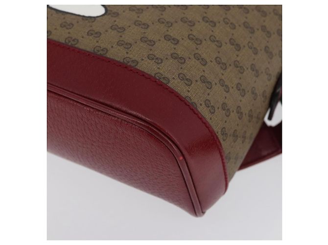 Gucci Zaino Doraemon Micro GG Supreme in PVC beige e oro 647816 Auth LNZ825SAM D'oro - vista 14