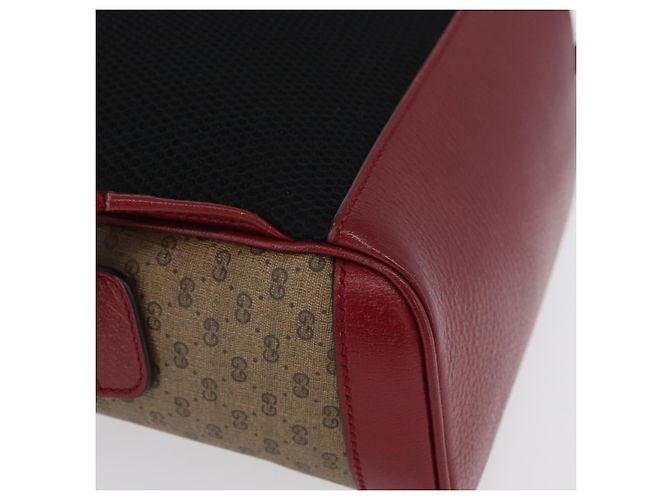 Gucci Zaino Doraemon Micro GG Supreme in PVC beige e oro 647816 Auth LNZ825SAM D'oro - vista 15