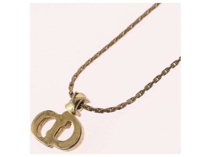 Collana Christian Dior metallo tono oro Auth BA11476 - vista 10