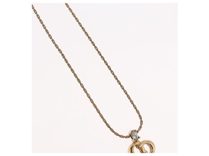 Collana Christian Dior metallo tono oro Auth BA11476 - vista 4