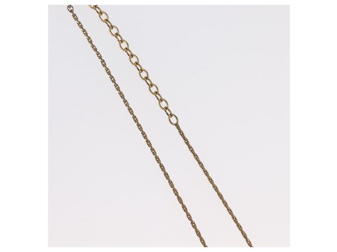 Collana Christian Dior metallo tono oro Auth BA11476 - vista 7