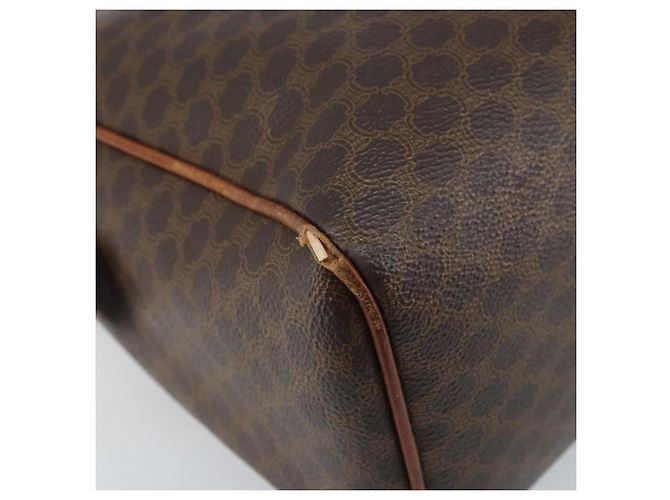 Céline Borsa a mano in tela Macadam CELINE in pelle PVC marrone oro Auth bs34013 D'oro - vista 11
