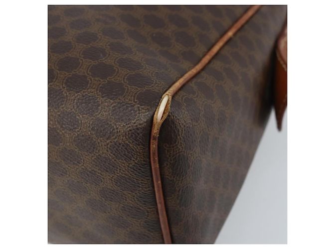 Céline Borsa a mano in tela Macadam CELINE in pelle PVC marrone oro Auth bs34013 D'oro - vista 12