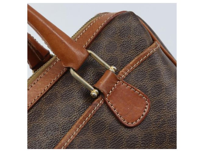 Céline Borsa a mano in tela Macadam CELINE in pelle PVC marrone oro Auth bs34013 D'oro - vista 14
