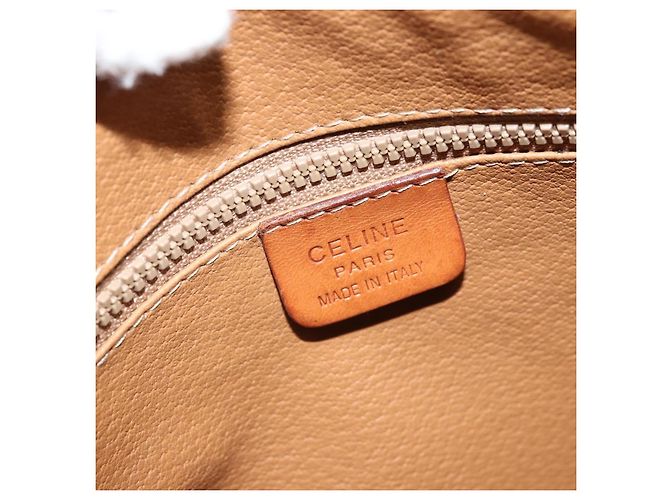 Céline Borsa a mano in tela Macadam CELINE in pelle PVC marrone oro Auth bs34013 D'oro - vista 17