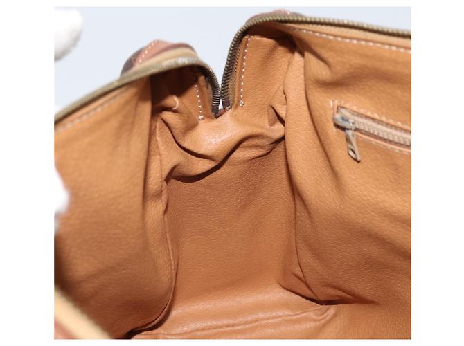 Céline Borsa a mano in tela Macadam CELINE in pelle PVC marrone oro Auth bs34013 D'oro - vista 20
