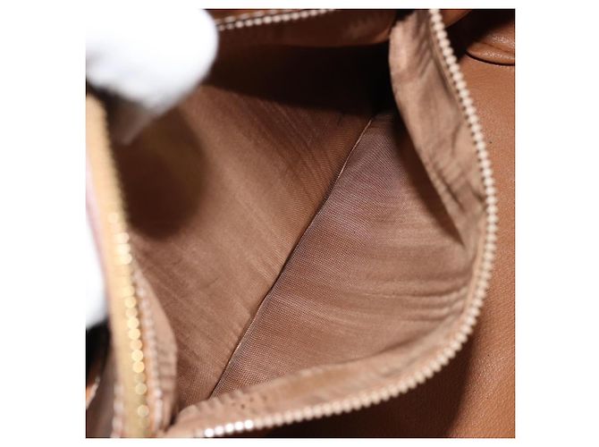 Céline Borsa a mano in tela Macadam CELINE in pelle PVC marrone oro Auth bs34013 D'oro - vista 22