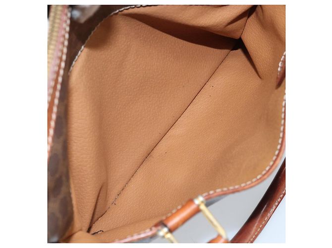 Céline Borsa a mano in tela Macadam CELINE in pelle PVC marrone oro Auth bs34013 D'oro - vista 23