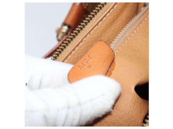 Céline Borsa a mano in tela Macadam CELINE in pelle PVC marrone oro Auth bs34013 D'oro - vista 24