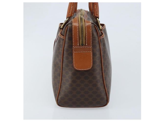 Céline Borsa a mano in tela Macadam CELINE in pelle PVC marrone oro Auth bs34013 D'oro - vista 5