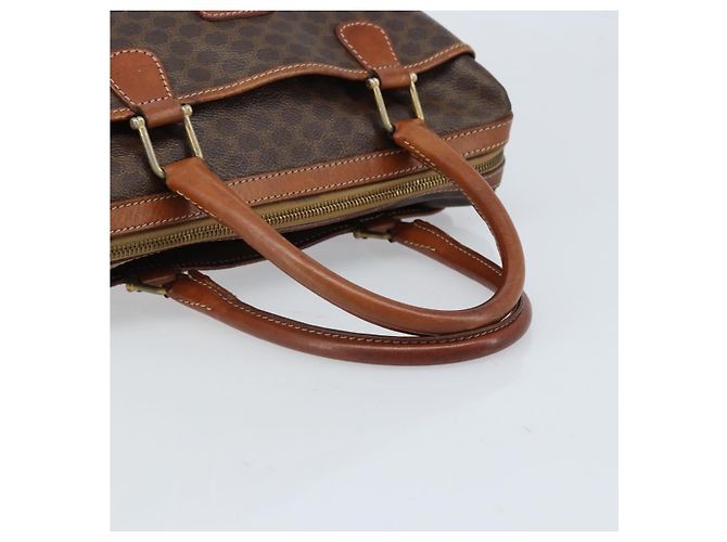 Céline Borsa a mano in tela Macadam CELINE in pelle PVC marrone oro Auth bs34013 D'oro - vista 7