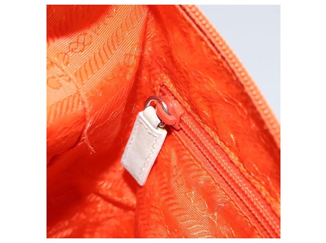 Borsa a Spalla PRADA in Nylon Arancione Argento Autentica ARZ293 - vista 22