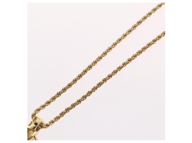 Collana Christian Dior in metallo dorato Auth BA11393 - vista 11