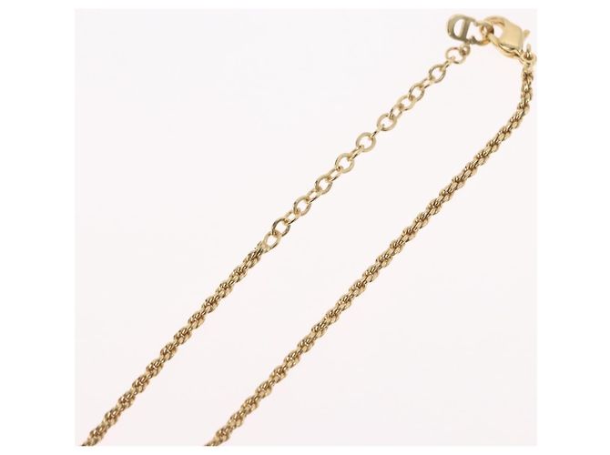 Collana Christian Dior in metallo dorato Auth BA11393 - vista 14