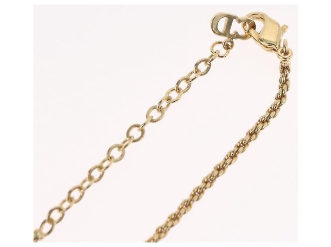 Collana Christian Dior in metallo dorato Auth BA11393 - vista 15
