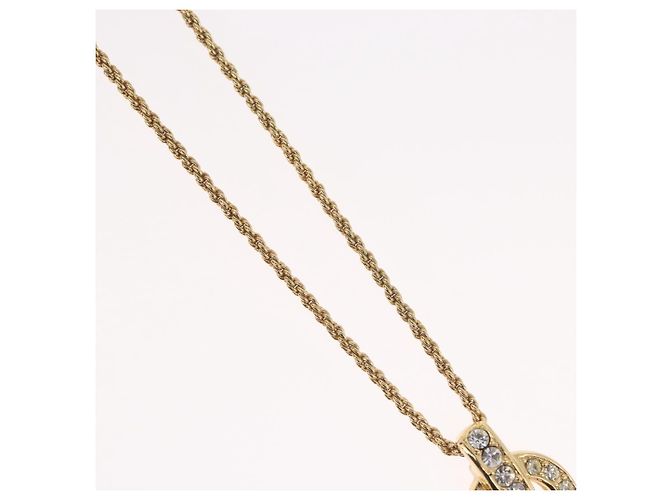 Collana Christian Dior in metallo dorato Auth BA11393 - vista 4