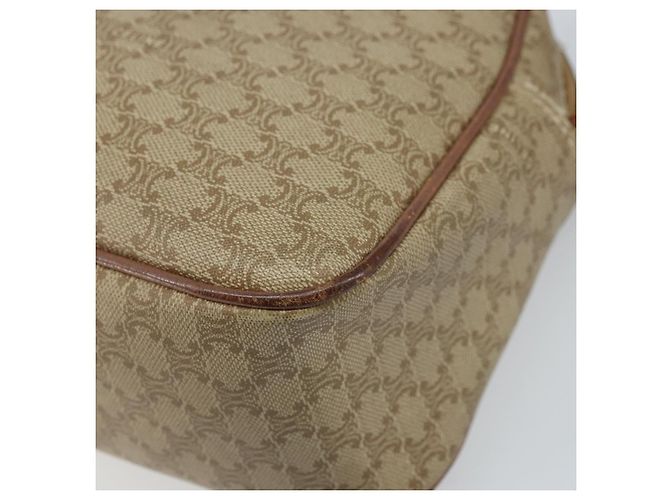 Céline Borsa a Spalla in Tela Macadam CELINE PVC Beige Oro Auth ARZ023 D'oro - vista 10