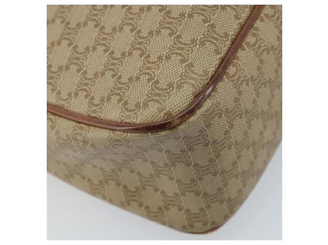Céline Borsa a Spalla in Tela Macadam CELINE PVC Beige Oro Auth ARZ023 D'oro - vista 11