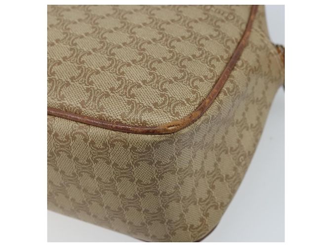 Céline Borsa a Spalla in Tela Macadam CELINE PVC Beige Oro Auth ARZ023 D'oro - vista 12