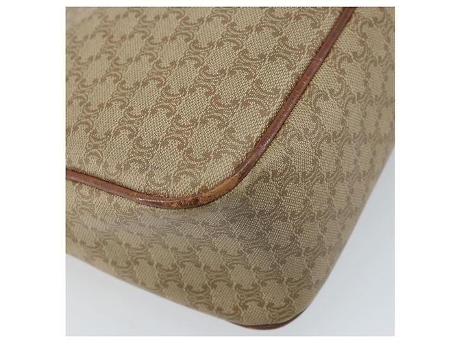 Céline Borsa a Spalla in Tela Macadam CELINE PVC Beige Oro Auth ARZ023 D'oro - vista 13