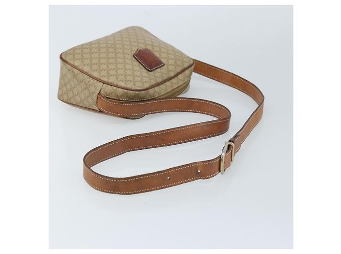 Céline Borsa a Spalla in Tela Macadam CELINE PVC Beige Oro Auth ARZ023 D'oro - vista 7