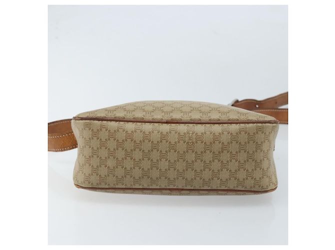 Céline Borsa a Spalla in Tela Macadam CELINE PVC Beige Oro Auth ARZ023 D'oro - vista 9