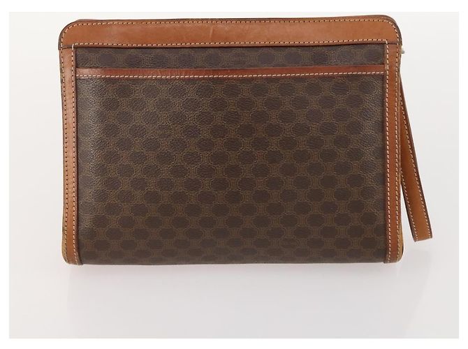 Céline Borsa a Spalla CELINE Macadam Canvas C Sulky PVC 2 Set Marrone Beige Auth 172314 - vista 12