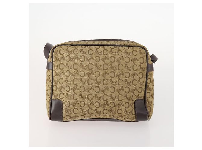 Céline Borsa a Spalla CELINE Macadam Canvas C Sulky PVC 2 Set Marrone Beige Auth 172314 - vista 3