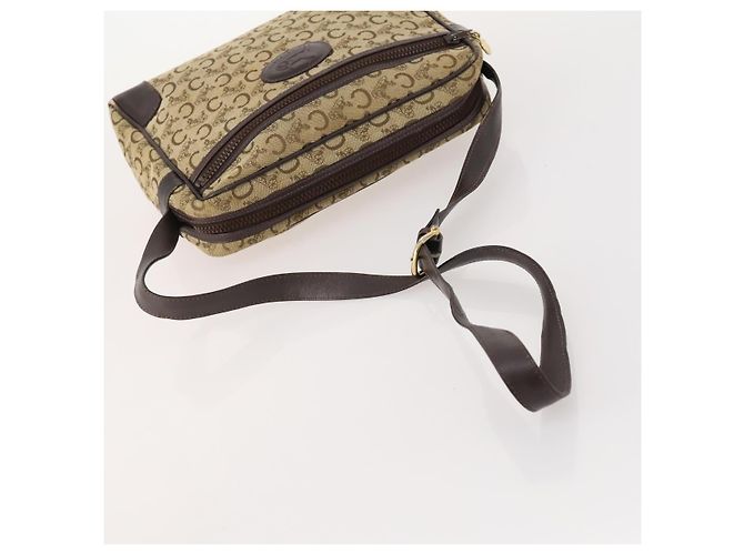 Céline Borsa a Spalla CELINE Macadam Canvas C Sulky PVC 2 Set Marrone Beige Auth 172314 - vista 5