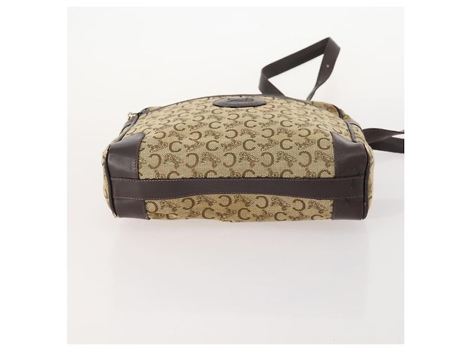 Céline Borsa a Spalla CELINE Macadam Canvas C Sulky PVC 2 Set Marrone Beige Auth 172314 - vista 7