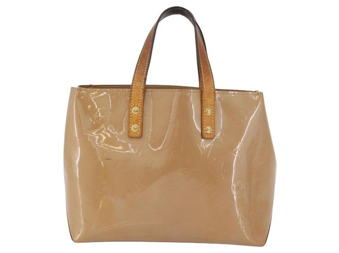 LOUIS VUITTON Borsa a Mano Monogram Vernis Reade PM Noisette M91334 LV Auth bs33919 Nocciola - vista 13