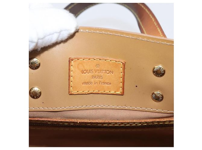 LOUIS VUITTON Borsa a Mano Monogram Vernis Reade PM Noisette M91334 LV Auth bs33919 Nocciola - vista 17