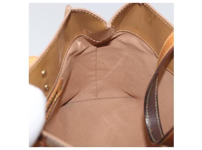LOUIS VUITTON Borsa a Mano Monogram Vernis Reade PM Noisette M91334 LV Auth bs33919 Nocciola - vista 18