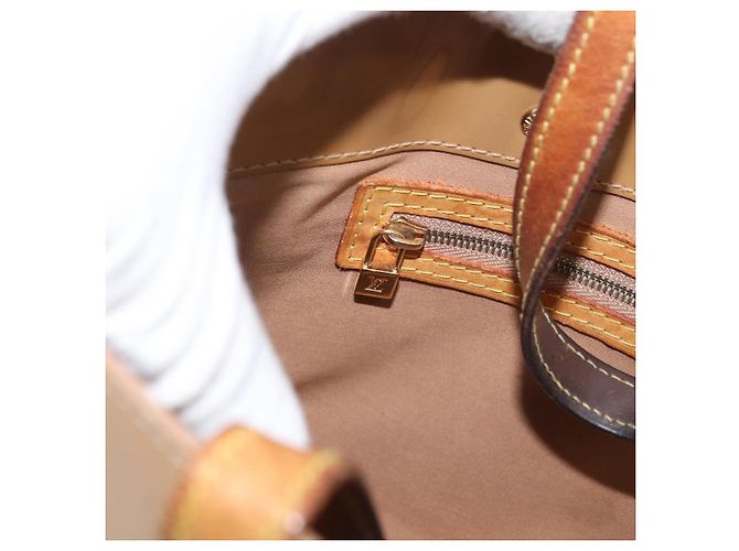 LOUIS VUITTON Borsa a Mano Monogram Vernis Reade PM Noisette M91334 LV Auth bs33919 Nocciola - vista 20