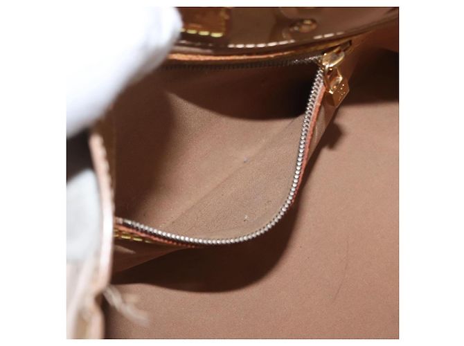 LOUIS VUITTON Borsa a Mano Monogram Vernis Reade PM Noisette M91334 LV Auth bs33919 Nocciola - vista 21