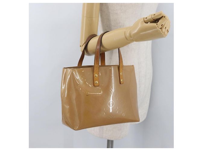 LOUIS VUITTON Borsa a Mano Monogram Vernis Reade PM Noisette M91334 LV Auth bs33919 Nocciola - vista 22