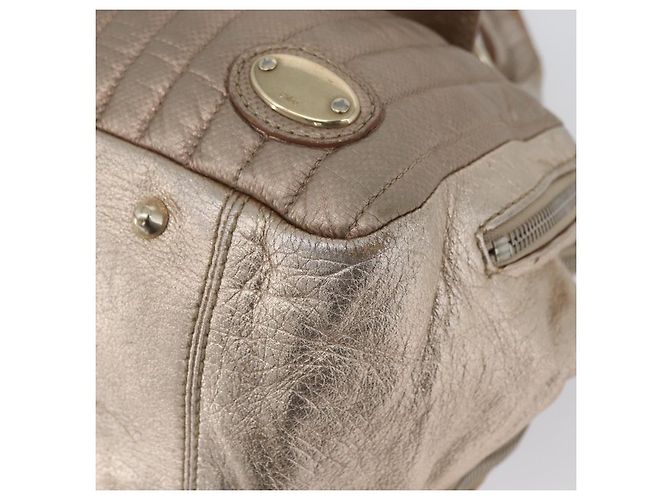 Chloé Borsa a Mano Chloe in Pelle Beige Oro Auth 174575 D'oro - vista 13
