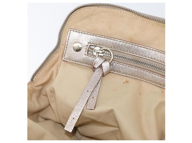 Chloé Borsa a Mano Chloe in Pelle Beige Oro Auth 174575 D'oro - vista 19