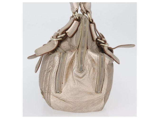 Chloé Borsa a Mano Chloe in Pelle Beige Oro Auth 174575 D'oro - vista 4