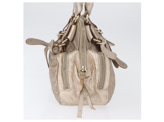Chloé Borsa a Mano Chloe in Pelle Beige Oro Auth 174575 D'oro - vista 5