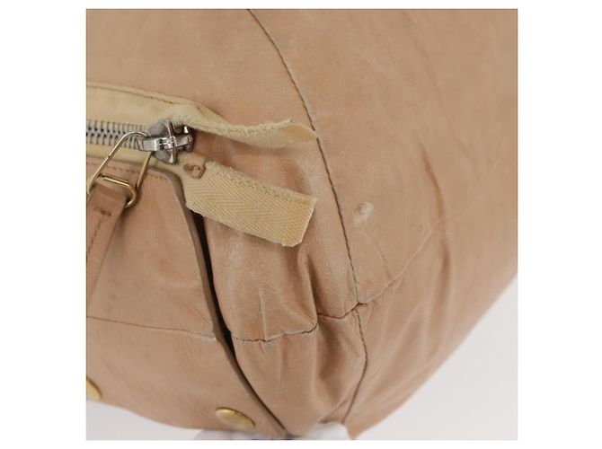 Céline Borsa a mano CELINE in pelle beige dorato Auth 174610 D'oro - vista 10
