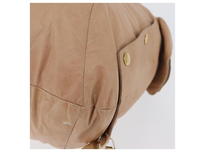 Céline Borsa a mano CELINE in pelle beige dorato Auth 174610 D'oro - vista 13