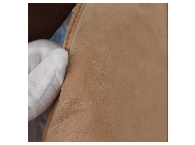 Céline Borsa a mano CELINE in pelle beige dorato Auth 174610 D'oro - vista 15