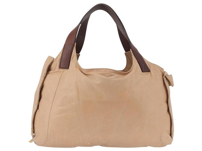 Céline Borsa a mano CELINE in pelle beige dorato Auth 174610 D'oro - vista 3