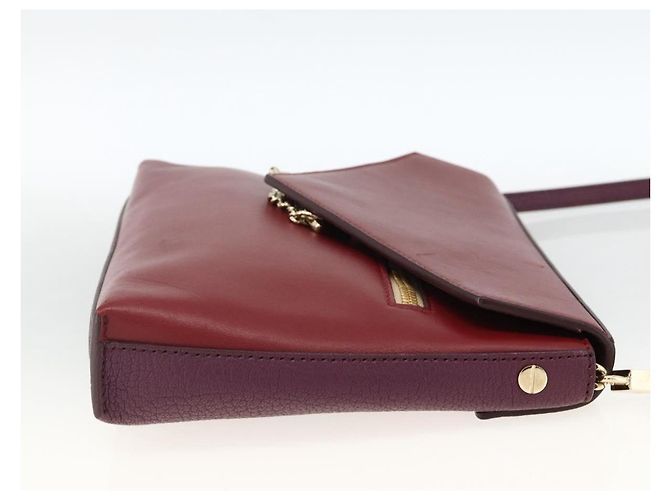Chloé Borsa a spalla in pelle Chloe con catena rossa e oro Auth ka3046A Rosso D'oro - vista 5